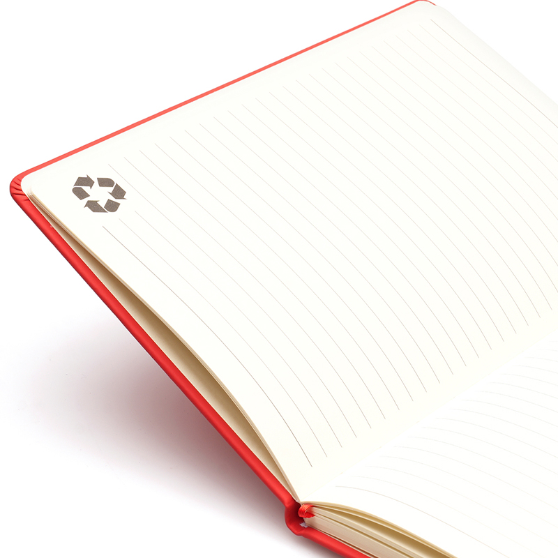 Image showing the Lined Pages on the A5 Recycled Soft Touch Branded Notebooks available from The Notebook Warehouse, the UK's most trusted supplier of branded notebooks and promotional pens