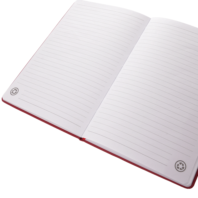 Fruit Paper Notebook Lined Paper Image showing the interior of the Fruit Paper Branded Notebook from The Notebook Warehouse. An amazing eco promotional gift.