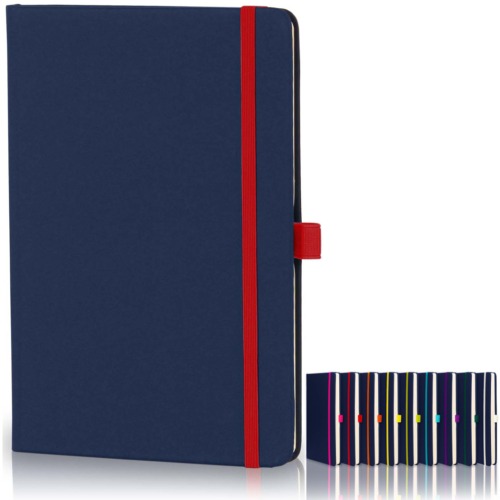Toretto Blue Contrast Promotional Notebook from The Notebook Warehouse. A brilliant new blue contrast promotional notebook. Perfect for your next company giveaway.