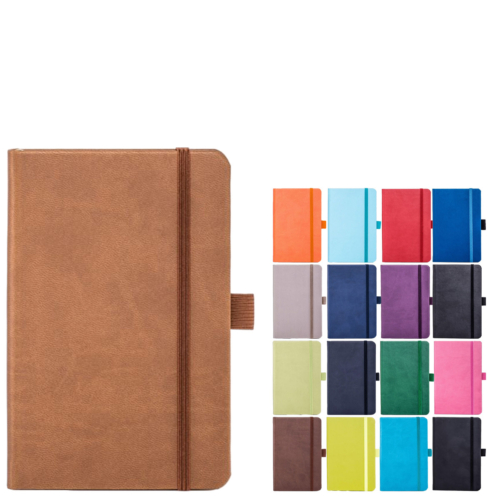 Image showing the colour range available in the Castelli Tucson pocket branded notebooks from The Notebook Warehouse